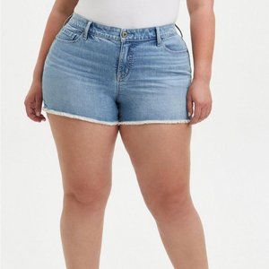 Torrid Mid Rise Shortie Short - Vintage Stretch Eco Light Wash - Size 14